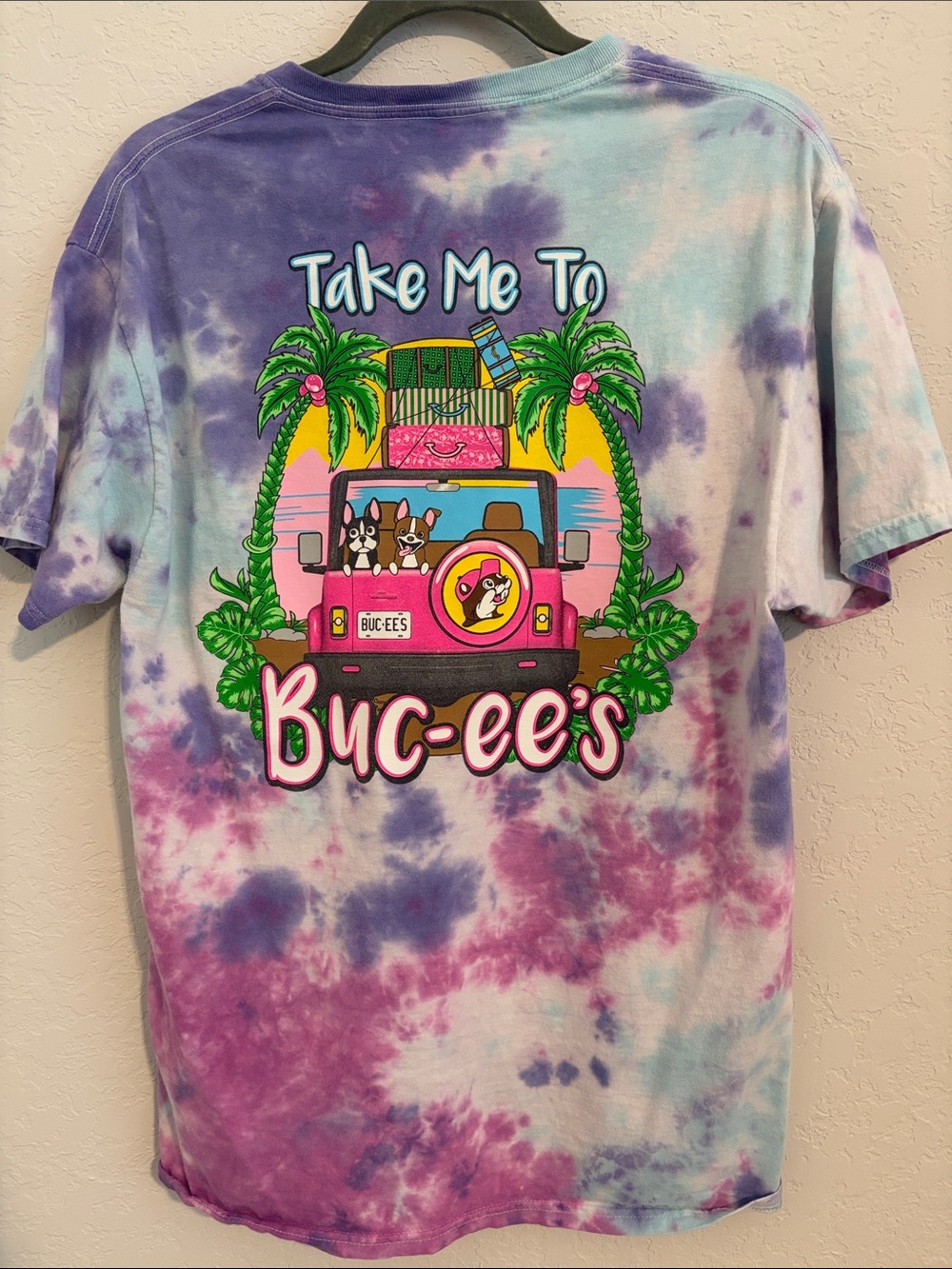 Buc-ee Tie-Dye 'Take Me To ' T-Shirt - Purple/Blue/Pink